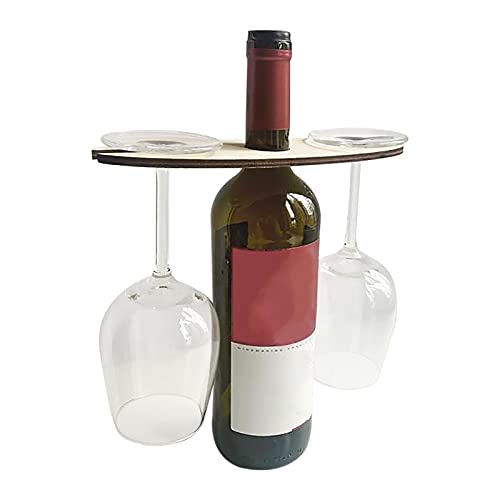 Weinglashalter / Weinglas Halter Gläserregal für 2 Weingläser und 1 Weinflasche , Weinflaschen- & Glashalter aus natürlichem Holz , kann in der Küche, auf dem Esstisch oder Bar platziert werden (1pcs) Weinglashalter / Weinglas Halter Gläserregal für 2 Weingläser und 1 Weinflasche , Weinflaschen- & Glashalter aus natürlichem Holz , kann in der Küche, auf dem Esstisch oder Bar platziert werden (1pcs) von T-
