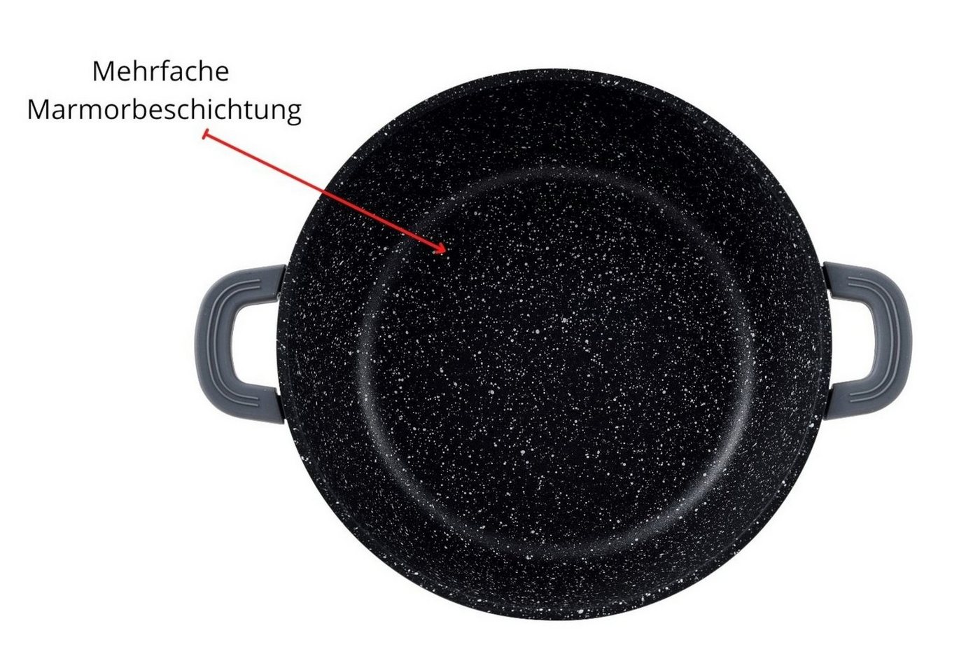T24 Kochtopf Servierpfanne Kochtopf mit Deckel Induktion Ø24cm Aluguss Schwarz, (1-tlg) von T24