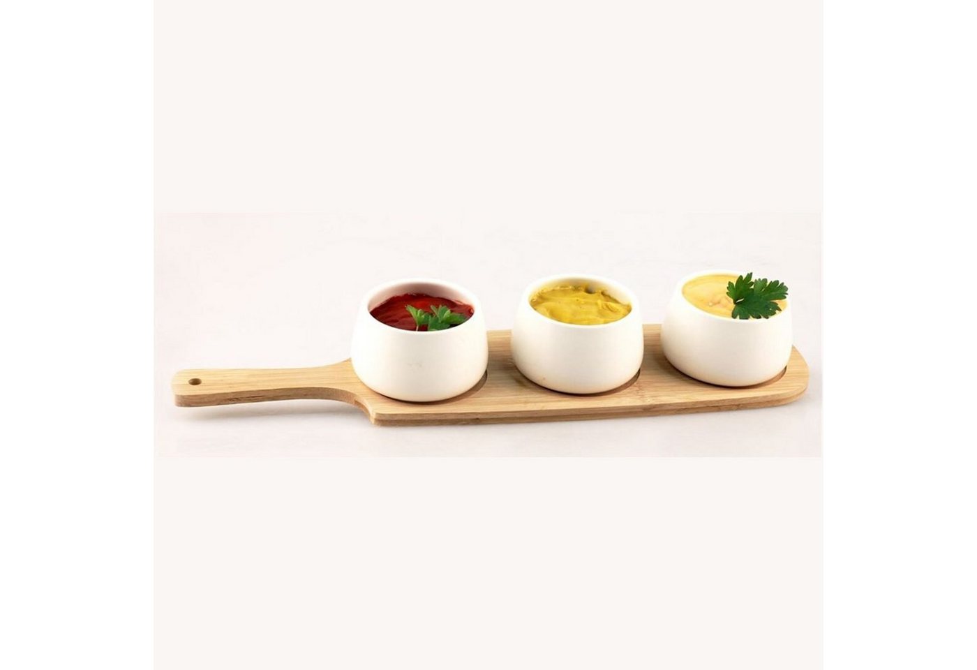 T24 Schale Dip Schalen - Mini-Schalen Set Rund Vorspeisen Glas, ideal für Snacks, Keramik, (4-tlg) von T24