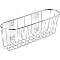 Ta-tay - Ovaler Korb mit Edelstahl-Saugnäpfen 30x10x9cm verchromt 6590400 tatay Ta-tay - Ovaler Korb mit Edelstahl-Saugnäpfen 30x10x9cm verchromt 6590400 tatay von TA-TAY