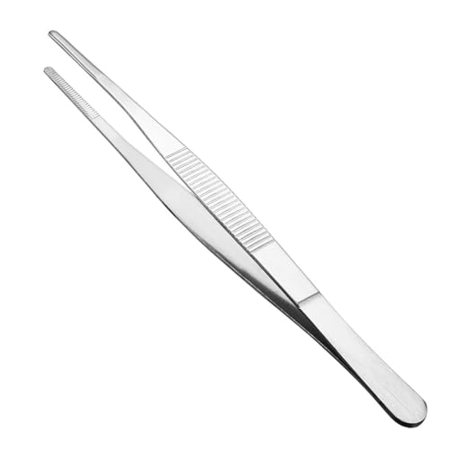 TA-VIGOR 1 x 18 cm lange Edelstahl-Pinzette mit gezackten Spitzen, 17,8 cm, Küchenzange, Mehrzweckwerkzeug für Dressing, Handwerk und Garten TA-VIGOR 1 x 18 cm lange Edelstahl-Pinzette mit gezackten Spitzen, 17,8 cm, Küchenzange, Mehrzweckwerkzeug für Dressing, Handwerk und Garten von TA-VIGOR