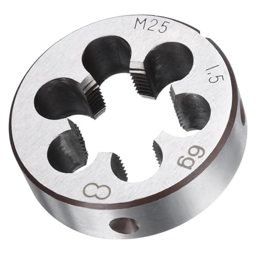 TA-VIGOR 1 x M25 x 1,5 metrische verstellbare Gewindeschneider, legierter Werkzeugstahl, Rechtshänder, runde Schneideisen zur Bearbeitung, Korrektur oder Reinigung von Außengewinden (Metall TA-VIGOR 1 x M25 x 1,5 metrische verstellbare Gewindeschneider, legierter Werkzeugstahl, Rechtshänder, runde Schneideisen zur Bearbeitung, Korrektur oder Reinigung von Außengewinden (Metall von TA-VIGOR