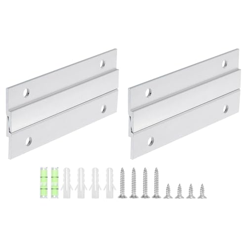TA-VIGOR 10 Paar französische Klammer-Bilderaufhänger, 10,2 cm, robustes Aluminium, Z-Stangen-Clip, ineinandergreifende Wandhalterung, Set mit Schrauben und Ebenen zum Aufhängen von Spiegeln, Rahmen TA-VIGOR 10 Paar französische Klammer-Bilderaufhänger, 10,2 cm, robustes Aluminium, Z-Stangen-Clip, ineinandergreifende Wandhalterung, Set mit Schrauben und Ebenen zum Aufhängen von Spiegeln, Rahmen von TA-VIGOR