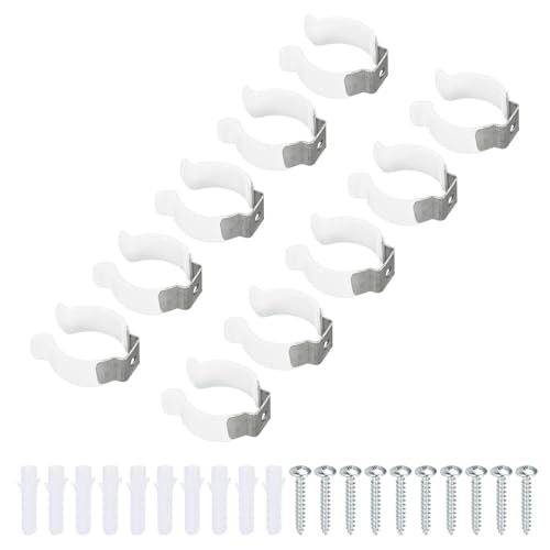 TA-VIGOR 10 Stück T10 U-Clips, Halterung für LED-Glühbirne, Halterung, Halterung, Edelstahl, Leuchtstoffröhrenhalter, Schraubrohrschellen, Federhalter, Werkzeug-Clips, um Durchhängen zu verhindern von TA-VIGOR