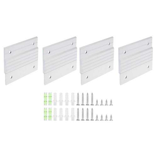TA-VIGOR 2 Paar französische Bilderaufhänger, 10,2 cm, robustes Aluminium, Z-Stangen-Clip, ineinandergreifende Wandhalterung, Set mit Schrauben und Ebenen zum Aufhängen von Spiegeln, Rahmen, Regalen TA-VIGOR 2 Paar französische Bilderaufhänger, 10,2 cm, robustes Aluminium, Z-Stangen-Clip, ineinandergreifende Wandhalterung, Set mit Schrauben und Ebenen zum Aufhängen von Spiegeln, Rahmen, Regalen von TA-VIGOR