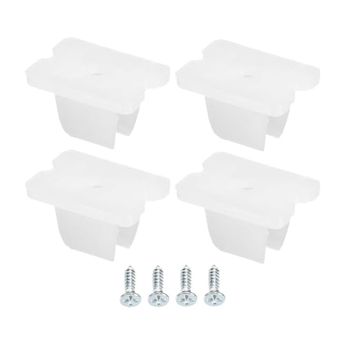 TA-VIGOR 30 Stück wasserdichte LED-Streifen-Befestigungsclips, Halterungshalterung, Befestigungsklemmen, wasserdichter LED-Streifen mit Schrauben, passend für 5–6 mm Silikon-LED-Streifenbeleuchtung von TA-VIGOR