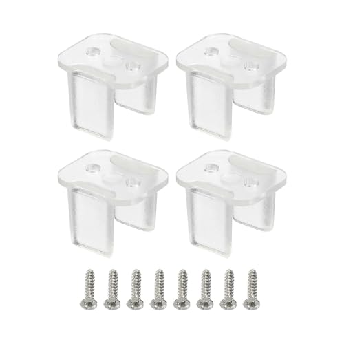 TA-VIGOR 30 Stück wasserdichte LED-Streifen-Befestigungsclips, Halterungshalterung, Befestigungsklemmen, wasserdichter LED-Streifen mit Schrauben, passend für 8 mm Silikon-LED-Streifenbeleuchtung von TA-VIGOR