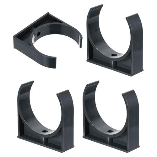 TA-VIGOR 90 mm PVC-Wasserrohrschellen, 4 Stück, U-förmige Schlauchschnallen für 90 mm Außendurchmesser-Rohre, TV-Schalen, Schlauchaufhänger, Unterstützung, PEX-Schlauchschellen, universelle von TA-VIGOR