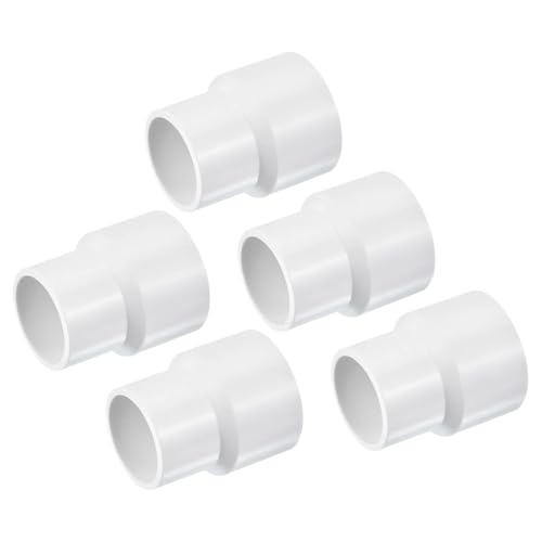 TA-VIGOR PVC-Reduzierkupplung, 40 mm x 32 mm, Rohrverschraubungsadapter, Rohrverschraubung, Rohrverschraubung für Wasserversorgung, 5 Stück, Weiß von TA-VIGOR