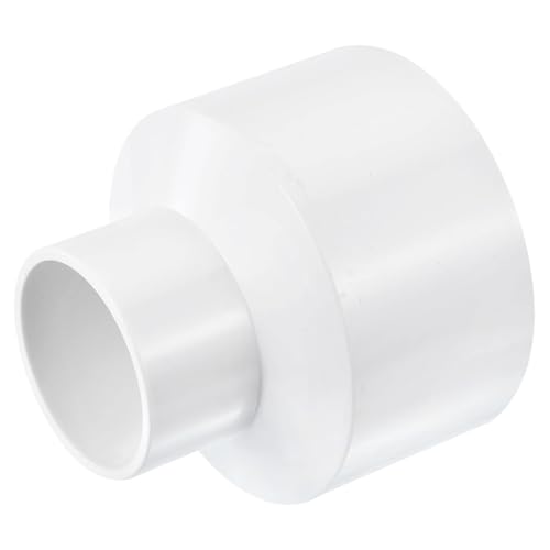 TA-VIGOR PVC-Reduzierkupplung, 90 mm x 50 mm, Rohrverschraubungsadapter, Verbindungsstück, Rohrverschraubung für Wasserversorgung, 1 Stück, Weiß von TA-VIGOR