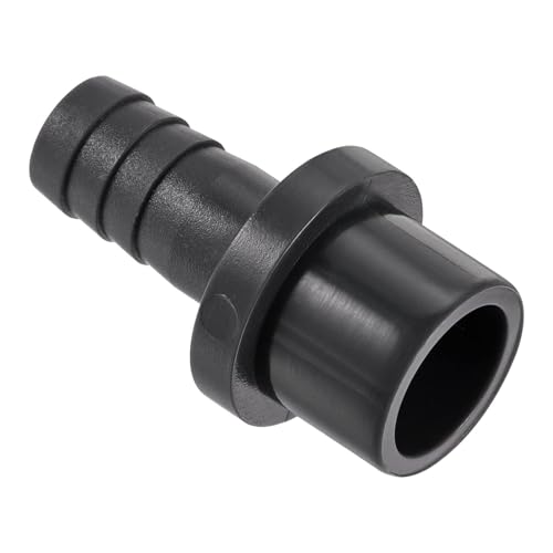 TA-VIGOR PVC-Rohrverschraubung, 12 mm Widerhaken x 20 mm, gerader Rohradapter, Schlauchstutzen, schnell für Wasserschlauch, Bewässerung, Garten, Sanitärrohre (1 Stück, schwarz) von TA-VIGOR