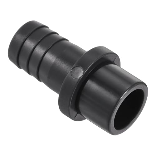 TA-VIGOR PVC-Rohrverschraubung, 16 mm Widerhaken x 20 mm, gerader Rohradapter, Schlauchstutzen, schnell für Wasserschlauch, Bewässerung, Garten, Sanitärrohre (1 Stück, schwarz) von TA-VIGOR