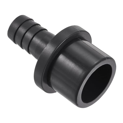 TA-VIGOR PVC-Rohrverschraubung, 20 mm Widerhaken x 25 mm, gerader Rohradapter, Schlauchstutzen, schnell für Wasserschlauch, Bewässerung, Garten, Sanitärrohre (1 Stück, schwarz) von TA-VIGOR