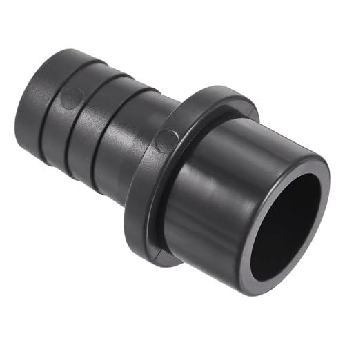 TA-VIGOR PVC-Rohrverschraubung, 25 mm Widerhaken x 32 mm, gerader Rohradapter, Schlauchstutzen, schnell für Wasserschlauch, Bewässerung, Garten, Sanitärrohre (1 Stück, schwarz) von TA-VIGOR