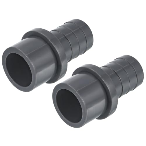TA-VIGOR UPVC-Rohrverschraubung, 32 mm Widerhaken x 25 mm, gerader Rohradapter, Schlauchstutzen, schnell für Wasserschlauch, Bewässerung, Garten, Sanitärrohre (3 Stück, Grau) von TA-VIGOR