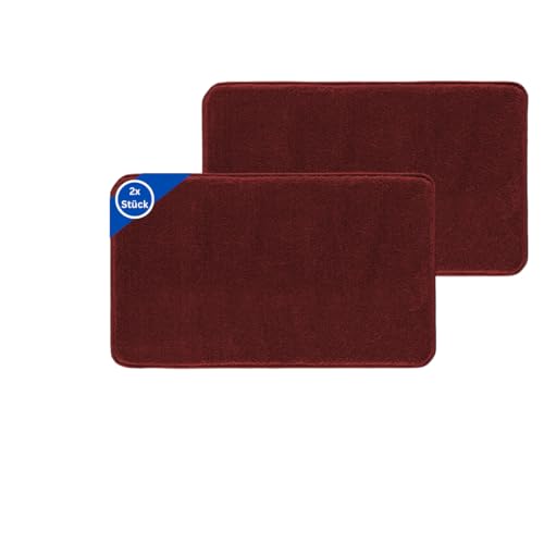 TA&MA Store Badezimmerteppich | Badezimmer Teppiche rutschfest waschbar – Hochwertige Badematte & Badteppich - Badematte als Set kombinierbar - Teppich Badezimmer Rot 2er 60x100 cm TA&MA Store Badezimmerteppich | Badezimmer Teppiche rutschfest waschbar – Hochwertige Badematte & Badteppich - Badematte als Set kombinierbar - Teppich Badezimmer Rot 2er 60x100 cm von TA&MA