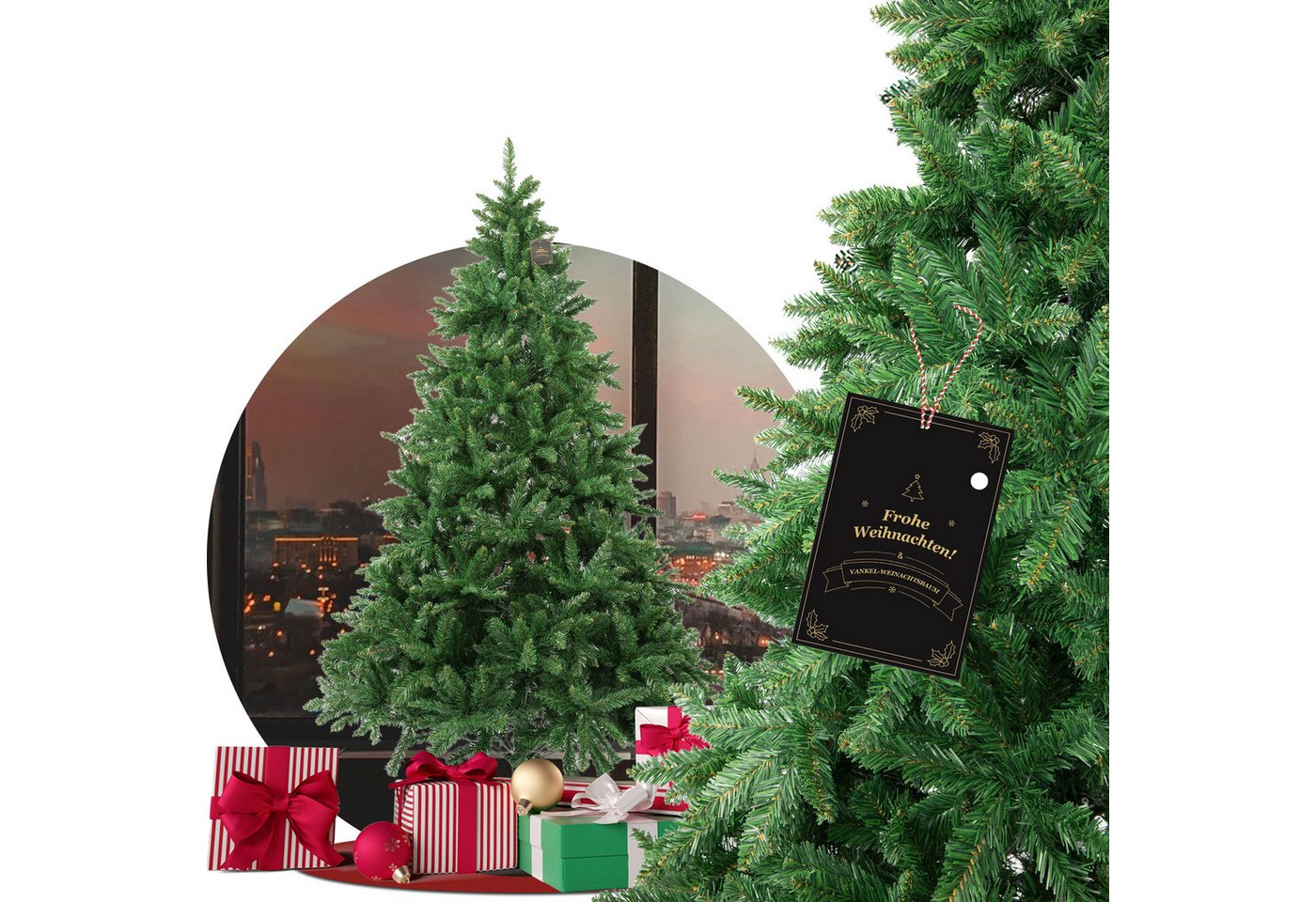 TAB Künstlicher Weihnachtsbaum Tannenbaum mit 100% neu PVC, 180 cm/210cm Christbaum, Kein Geruch mit Umweltverträ¤gliche Materialien TAB Künstlicher Weihnachtsbaum Tannenbaum mit 100% neu PVC, 180 cm/210cm Christbaum, Kein Geruch mit Umweltverträ¤gliche Materialien von TAB