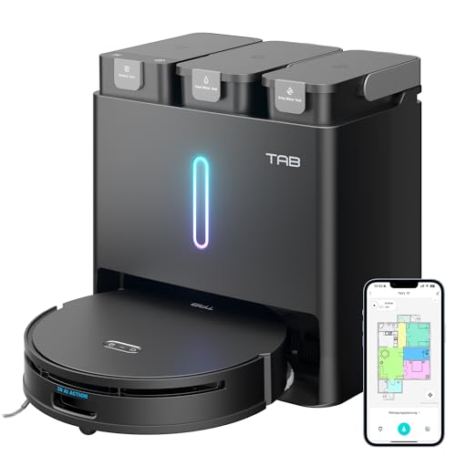 TAB Saugroboter mit Wischfunktion - Fairy 10 Saug Wischroboter mit Selbstreinigung und Absaugstation Auto Mopp Hebefunktion, Versteckte LiDAR Navigation Staubsauger Roboter TAB Saugroboter mit Wischfunktion - Fairy 10 Saug Wischroboter mit Selbstreinigung und Absaugstation Auto Mopp Hebefunktion, Versteckte LiDAR Navigation Staubsauger Roboter von TAB