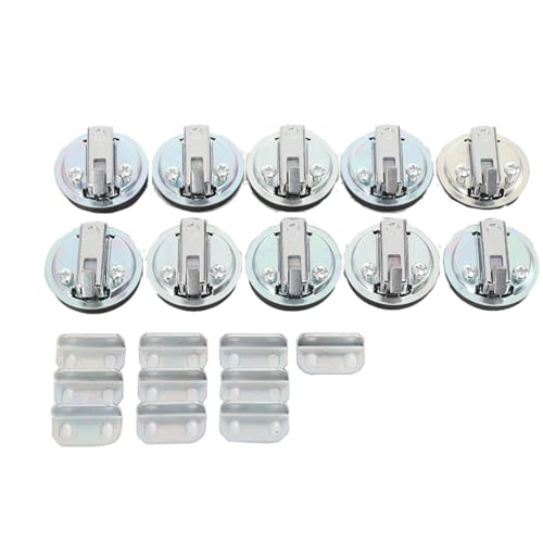 TABODD 10 Stück Latch Flush Hatch Locker, 1.5-Zoll Runder Zink Decksverschluss Hatch Locker Pull Lift Hatch Fallenschloss, Möbelschlosser Verriegelung Möbelgriff für Wohnmobil Camping Boot Wohnwagen TABODD 10 Stück Latch Flush Hatch Locker, 1.5-Zoll Runder Zink Decksverschluss Hatch Locker Pull Lift Hatch Fallenschloss, Möbelschlosser Verriegelung Möbelgriff für Wohnmobil Camping Boot Wohnwagen von TABODD
