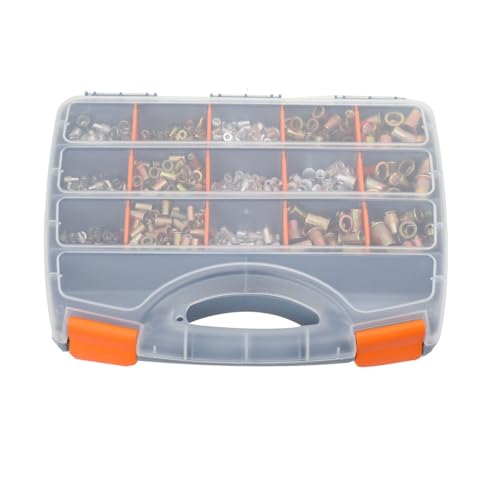 TABODD 1200-Tlg Nietmutter Sortiment Box, M3-M12 Blindnietmuttern Satz Einnietmuttern Set Werkzeugkopf Einpressmuttern Einschmelzgewinde Einschraubmuttern Nietmutter Gewindenieten Nietmuttern Satz TABODD 1200-Tlg Nietmutter Sortiment Box, M3-M12 Blindnietmuttern Satz Einnietmuttern Set Werkzeugkopf Einpressmuttern Einschmelzgewinde Einschraubmuttern Nietmutter Gewindenieten Nietmuttern Satz von TABODD