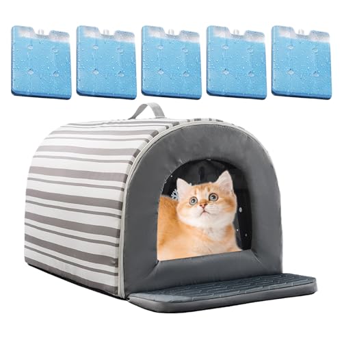 Kühlendes Katzenhaus im Freien | Mit Eisbox Outdoor Kühlung für Katzen | Isoliertes Rutschfestes Komfortables Zelt Wasserdicht für Wohnung Wohnen Tierhabitate Indoor Outdoor Welpe Kühlendes Katzenhaus im Freien | Mit Eisbox Outdoor Kühlung für Katzen | Isoliertes Rutschfestes Komfortables Zelt Wasserdicht für Wohnung Wohnen Tierhabitate Indoor Outdoor Welpe von TABSIRAH