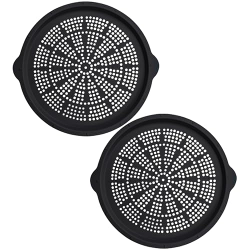 TABSIRAH Pizzablech mit Löchern | Hochtemperaturbeständiger Krustenknacker | Antihaftperforiertes Blech | Runde Backplatte für Backofen, dünne Kruste Pizzablech | Luftstrom-Design, gleichmäßiges TABSIRAH Pizzablech mit Löchern | Hochtemperaturbeständiger Krustenknacker | Antihaftperforiertes Blech | Runde Backplatte für Backofen, dünne Kruste Pizzablech | Luftstrom-Design, gleichmäßiges von TABSIRAH