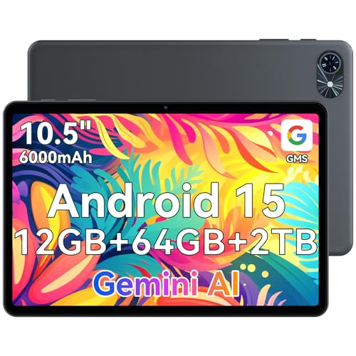 TABWEE 2025 Newest Tablet 10 Zoll Android 15 Quad-Core mit 14GB RAM+64GB ROM (TF 2TB), 6000mAh, 5G WiFi Tablet, Bluetooth5.0, Type-C von TABWEE