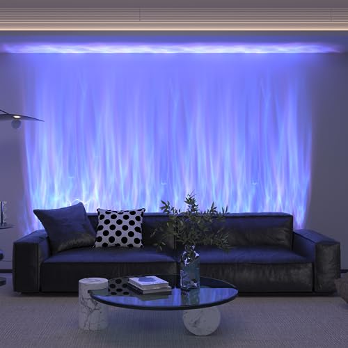 TACAHE RGBW Dynamic Wave Wandleuchte - Fließendes Wasser, Aurora Visual - Farbwechselnde Wandfluterlampe mit Fernbedienung & APP - Umgebungslicht für Wohnzimmer, Gaming Set - 39.3" - 12W - 1 Pack von TACAHE