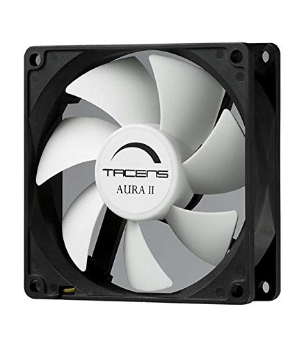 Tacens 3AURAII12, Computer Lüfter 12 cm, Ultraleise, Staubgeschützt, Schwarz von TACENS