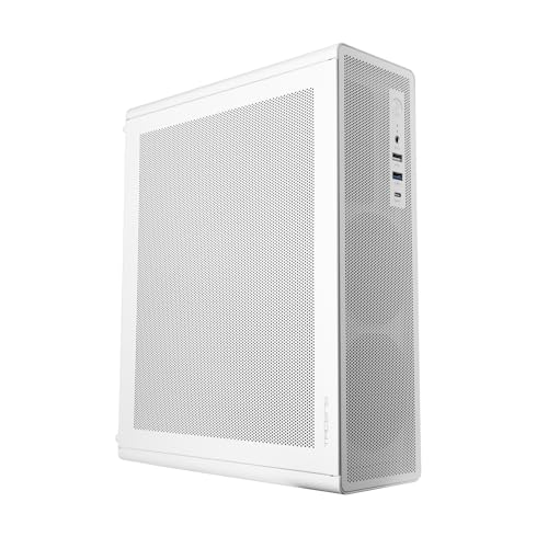 Tacens AEROSLIM500, PC-Gehäuse MicroATX, Staubschutz-Mesh-Panels, TFX-Netzteil 500W, Frontlüfter FDB 90mm, Slim-Minitower kompatibel mit MicroATX und Mini-ITX, USB-C und USB 3.0, Weiß von TACENS