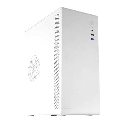 Mars Gaming Tacens NOVAX, Ultra-kompaktes Micro-ATX PC-Gehäuse, Ultra-Robustes Ganzmetall-Design, 1x 80mm Lüfter Hinten, Mini-Tower-Gehäuse mit Großer Interner Kapazität, Weiß von Mars Gaming