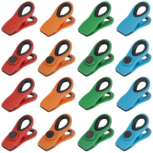 TACGEA Chip-Clips, magnetische Beutelklammern mit luftdichtem Verschluss zur Aufbewahrung von Lebensmitteln, 16 Stück, mehrfarbig TACGEA Chip-Clips, magnetische Beutelklammern mit luftdichtem Verschluss zur Aufbewahrung von Lebensmitteln, 16 Stück, mehrfarbig von TACGEA
