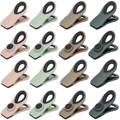 TACGEA Chip-Clips, magnetische Beutelklammern mit luftdichtem Verschluss zur Aufbewahrung von Lebensmitteln, 16 Stück, neutrale Farbe TACGEA Chip-Clips, magnetische Beutelklammern mit luftdichtem Verschluss zur Aufbewahrung von Lebensmitteln, 16 Stück, neutrale Farbe von TACGEA