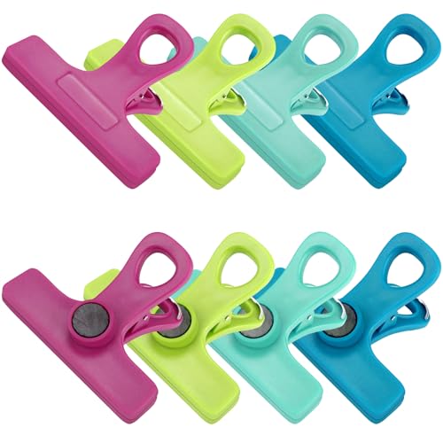 TACGEA Chip-Clips, magnetische Beutelklammern mit luftdichtem Verschluss zur Aufbewahrung von Lebensmitteln, 8 Stück, neutrale Farbe TACGEA Chip-Clips, magnetische Beutelklammern mit luftdichtem Verschluss zur Aufbewahrung von Lebensmitteln, 8 Stück, neutrale Farbe von TACGEA