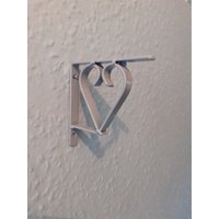 4X Herz Feature Regalhalterungen 10 X cm in Grau Beschichtetem Finish. Neu von TACHMETALCRAFT