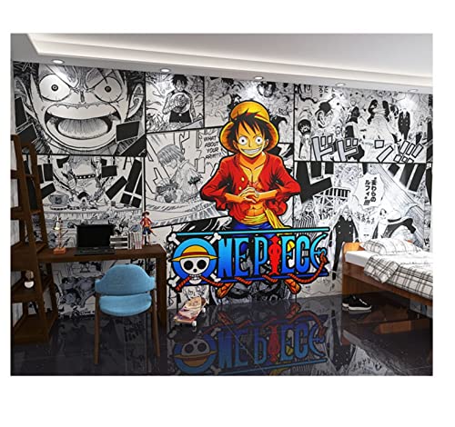TACINO Wandbild Tapeten Anime ONE PIECE Peripheral Printing Wallpaper Teenager Student Schlafzimmer Kinderzimmer Schlafsaal Dekoration Hintergrund Wandtapete von TACINO