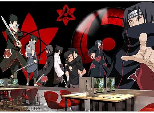 Wandbild Tapeten Anime NARUTO Peripheral Printing 3D Wallpaper Teenager Männer und Frauen Hintergrund Wandbild Schlafzimmer Restaurant Fitnessstudio Tapete von TACINO