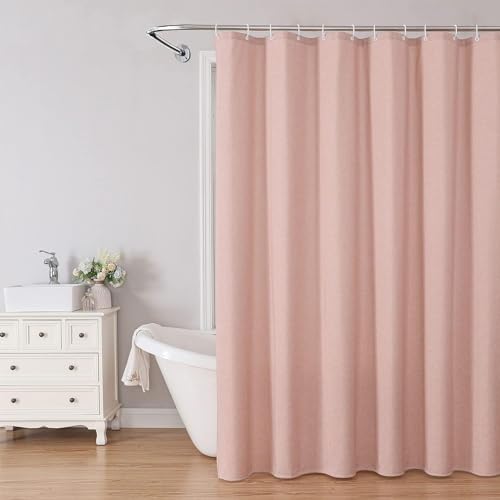 TACOKI 3D Duschvorhang 120x200 Rosa Duschvorhang Rosa Bad Vorhang Antischimmel Wasserdicht Duschvorhänge Textil Polyester für Badezimmer Badewannen mit 8 Haken #192 von TACOKI