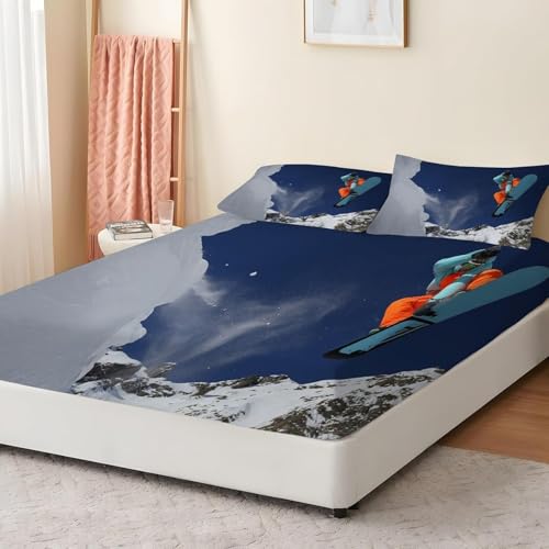 TACOKI 3D Skateboards Spannbettlaken 120x200cm, Winter Weiches Mikrofaser Bettlaken für Kinder, Bettlaken Spannbetttuch 120x200 bis 30 cm Matratzenhöhe mit 2 kissenbezüge 4658v TACOKI 3D Skateboards Spannbettlaken 120x200cm, Winter Weiches Mikrofaser Bettlaken für Kinder, Bettlaken Spannbetttuch 120x200 bis 30 cm Matratzenhöhe mit 2 kissenbezüge 4658v von TACOKI