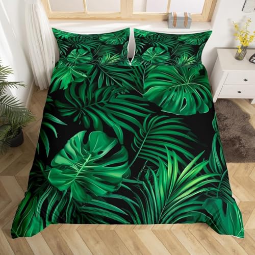TACOKI Bettwäsche 155x220 Palmblätter, 3D Muster Monstera Bettwäsche Set Weich Kuschelig Mikrofaser Bettbezug mit Reißverschluss Bettbezüge + 2 Kissenbezug 80x80 cm q2193 TACOKI Bettwäsche 155x220 Palmblätter, 3D Muster Monstera Bettwäsche Set Weich Kuschelig Mikrofaser Bettbezug mit Reißverschluss Bettbezüge + 2 Kissenbezug 80x80 cm q2193 von TACOKI