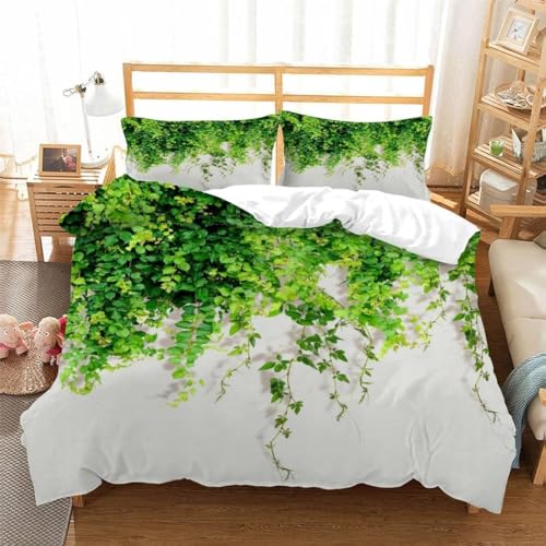 TACOKI Bettwäsche 155x220 Ranken, 3D Muster Weinreben Bettwäsche Set Weich Kuschelig Mikrofaser Bettbezug mit Reißverschluss Bettbezüge + 2 Kissenbezug 80x80 cm e2769 TACOKI Bettwäsche 155x220 Ranken, 3D Muster Weinreben Bettwäsche Set Weich Kuschelig Mikrofaser Bettbezug mit Reißverschluss Bettbezüge + 2 Kissenbezug 80x80 cm e2769 von TACOKI