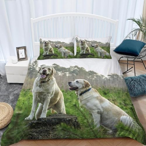 TACOKI Bettwäsche 200x200 Hund, 3D Muster Tier Bettwäsche Set Weich Kuschelig Mikrofaser Bettbezug mit Reißverschluss Bettbezüge + 2 Kissenbezug 80x80 cm e2572 TACOKI Bettwäsche 200x200 Hund, 3D Muster Tier Bettwäsche Set Weich Kuschelig Mikrofaser Bettbezug mit Reißverschluss Bettbezüge + 2 Kissenbezug 80x80 cm e2572 von TACOKI