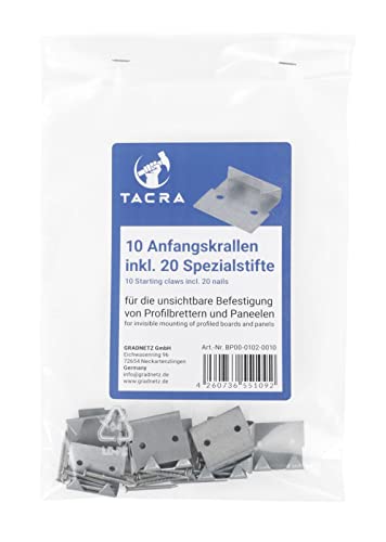 10 TaCra Anfangskrallen Anfangsprofilholzkrallen inkl. Nägel / Stifte 10 TaCra Anfangskrallen Anfangsprofilholzkrallen inkl. Nägel / Stifte von TACRA