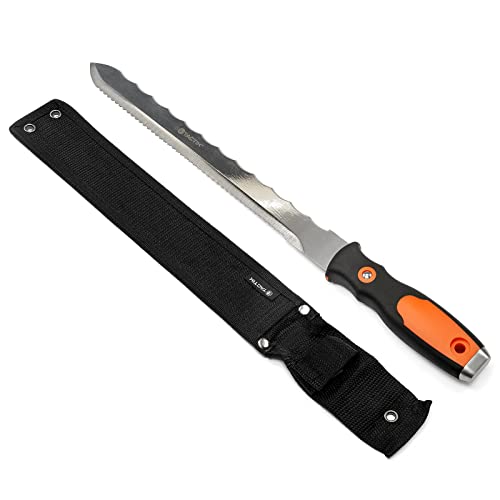 TACTIX Dämmstoffmesser mit doppelseitiger Edelstahl-Klinge und Etui Dämmstoffschneider TACTIX Dämmstoffmesser mit doppelseitiger Edelstahl-Klinge und Etui Dämmstoffschneider von TACTIX