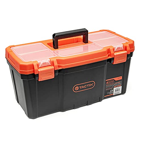 TACTIX Werkzeugkasten Kunststoff Werkzeugkoffer Toolbox Kiste groß Leer von TACTIX