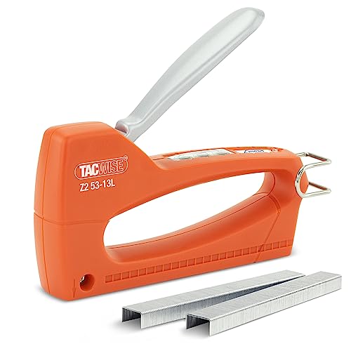 TACWISE 1727 Z2 53-13L Leichtes Handtacker mit 300 Heftklammern, verwendet Typ 13 und 53/4-8 mm Heftklammern, Orange von TACWISE