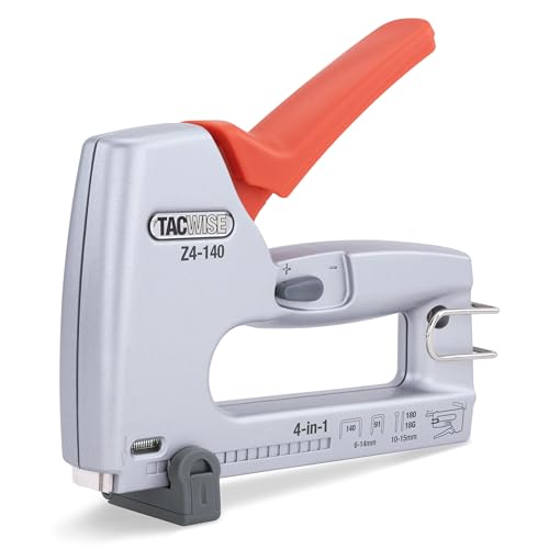 TACWISE 1747 Z4-140 Profi 4-in-1 Handtacker, verwendet Heftklammern des Typs 140/91, Nägel des Typs 18G und Serie 180 Stiftnägel von TACWISE