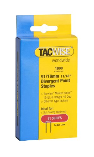 Tacwise 0287 Schmalrücken-Edelstahlklammern (91/18mm ,1.000 Stück pro Verpackung) von TACWISE