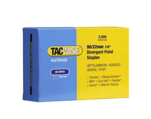 Tacwise 0313 Schmalrückenklammern Verzinkt 90/12mm (5.000 Stück) von TACWISE