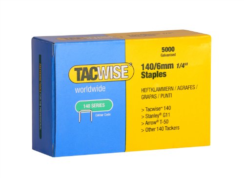 Tacwise 0340 Typ 140/6mm Professionelle Verzinkte Heftklammern, 5000 Stück von TACWISE